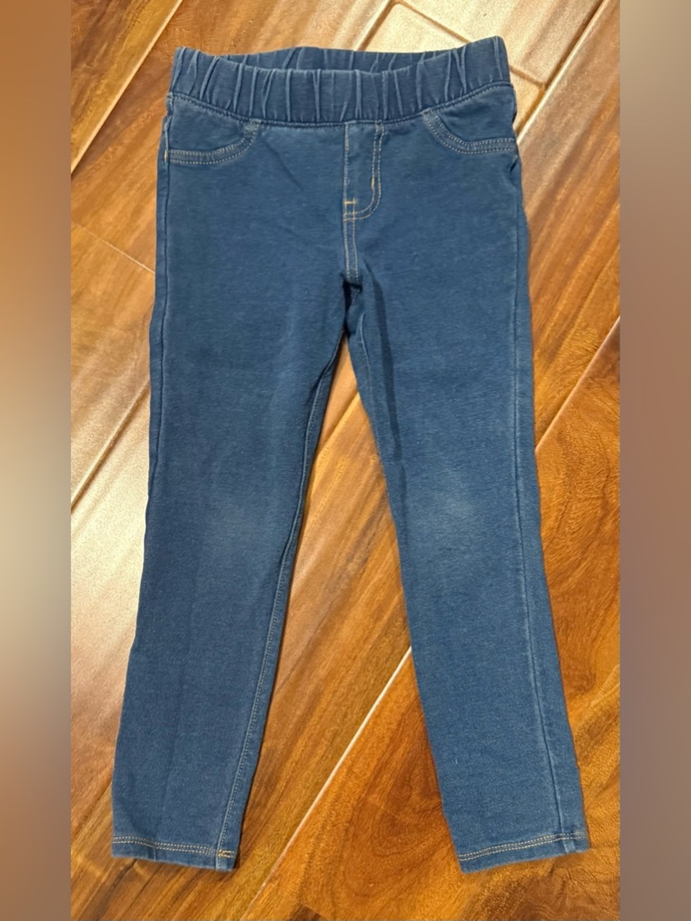 Cat & Jack Blue Denim-Look Knit Leggings